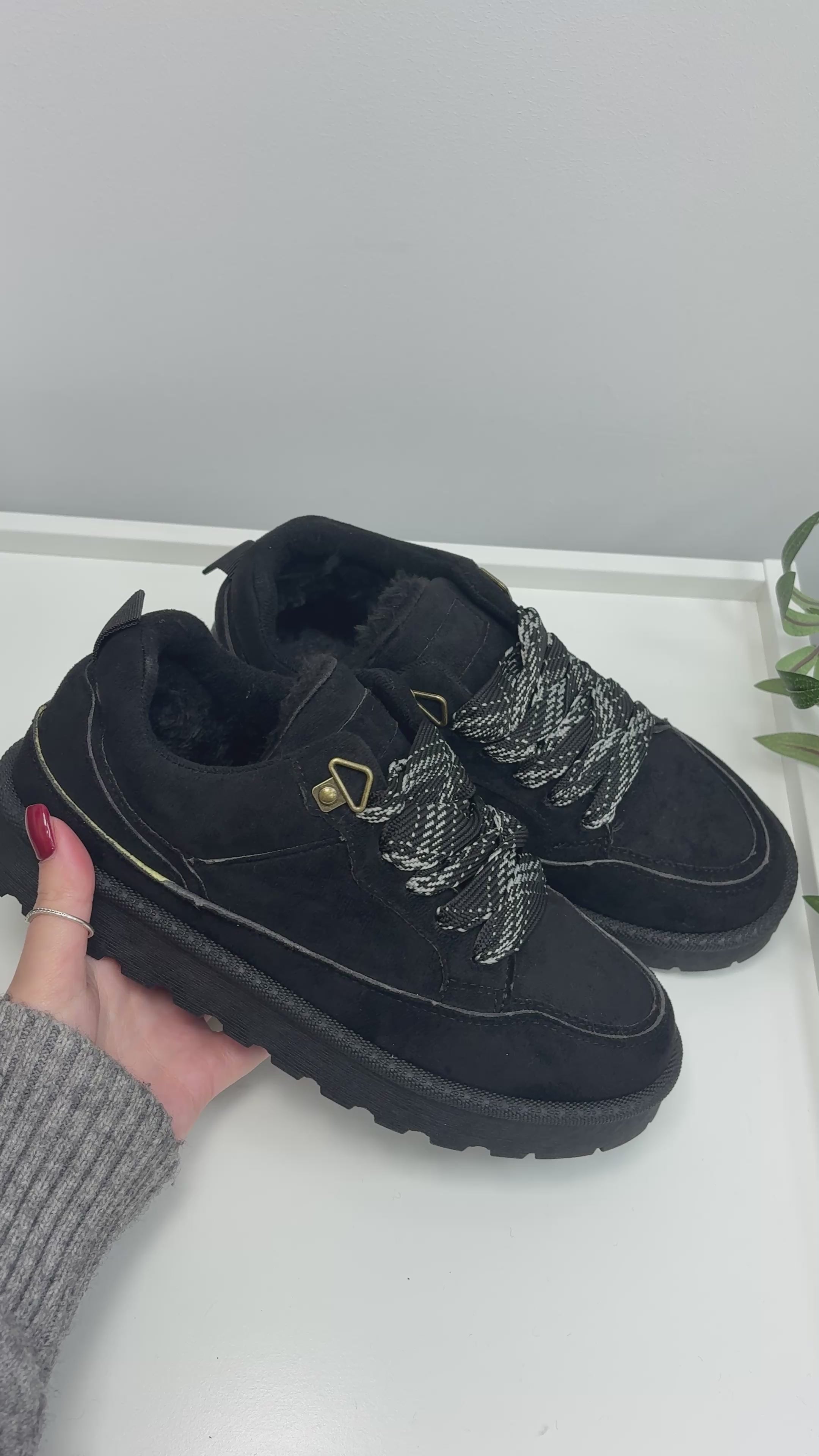 Everlin Faux Suede Chunky Sole Trainers