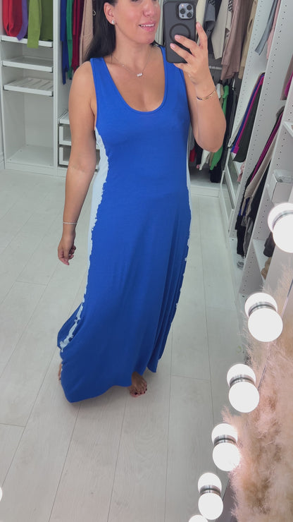 Irina Tie Dye Side Racer Back Jersey Dress