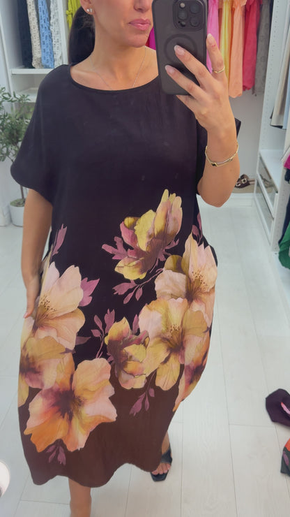 Quincie Floral Print Loose Fit Dress