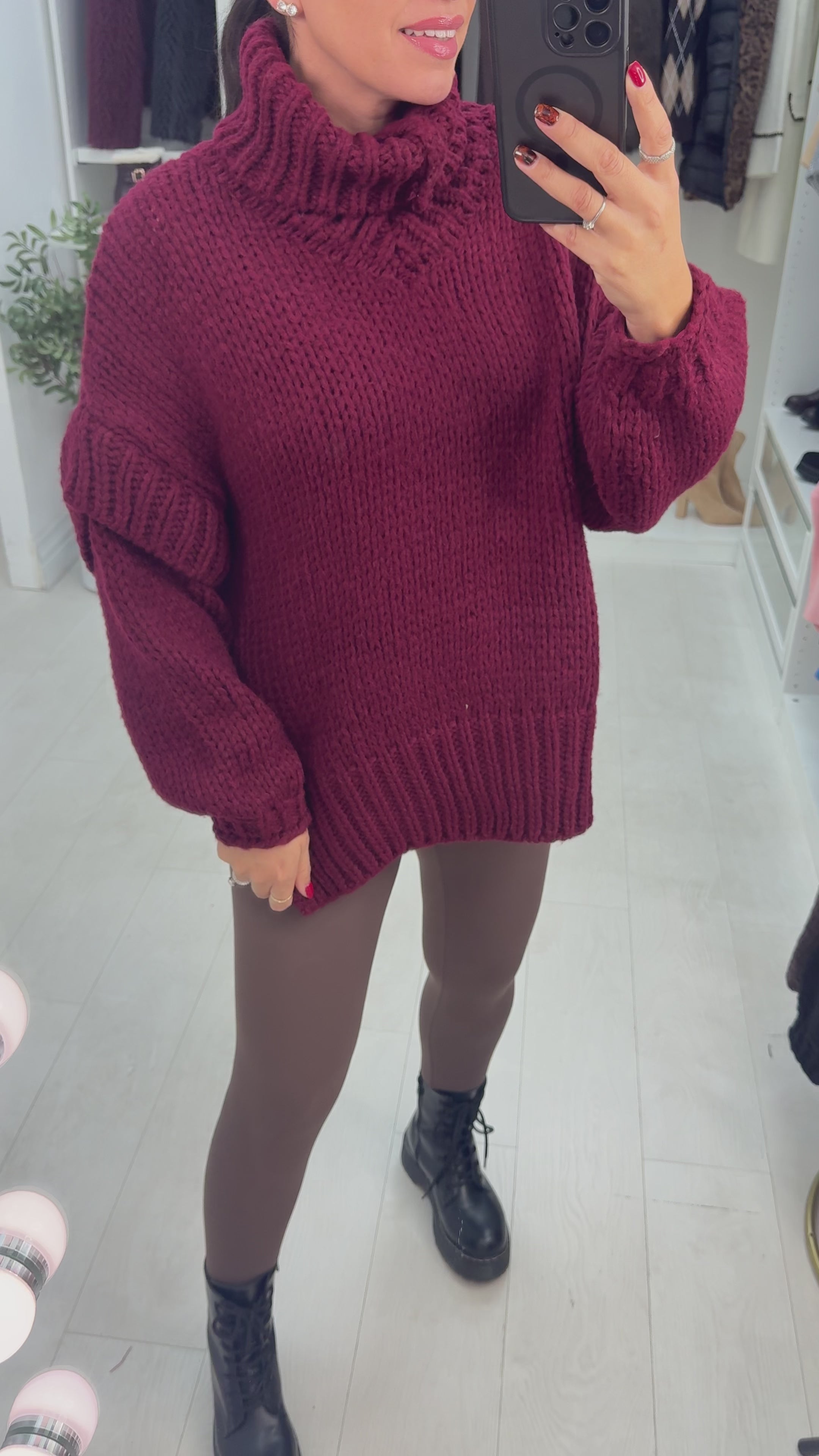 Grayson Chunky Knit Roll Neck Jumper