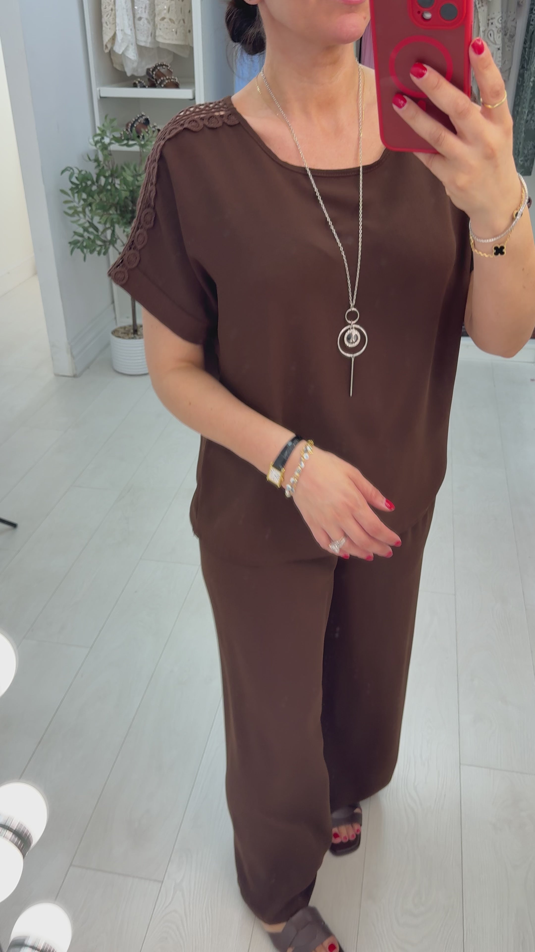 Rhianna Crochet Detailed Loose Fit Co-Ord Set