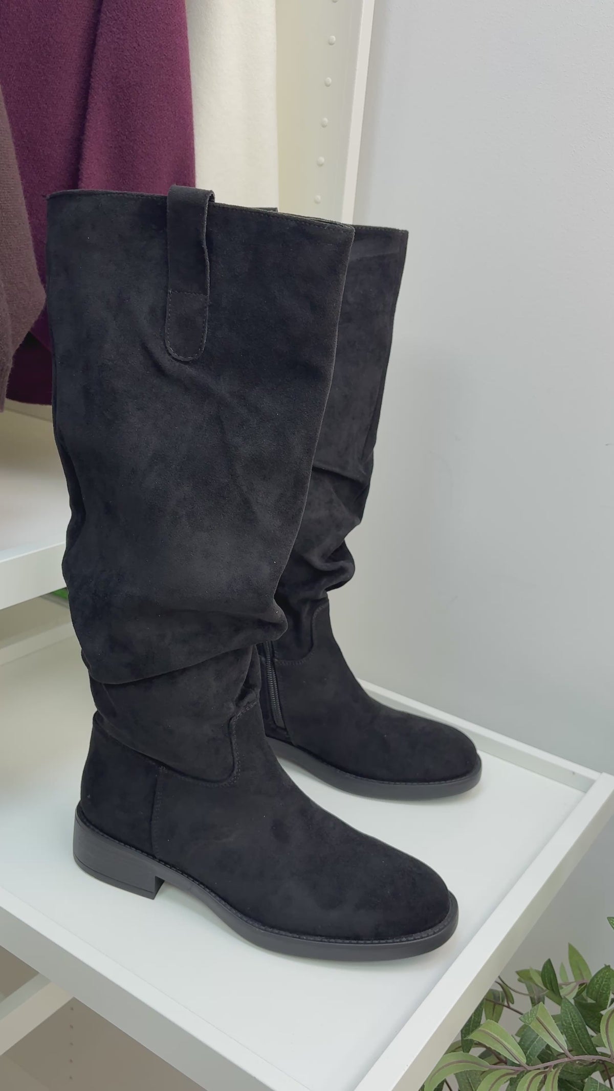 Jackie Faux Suede Knee High Boot