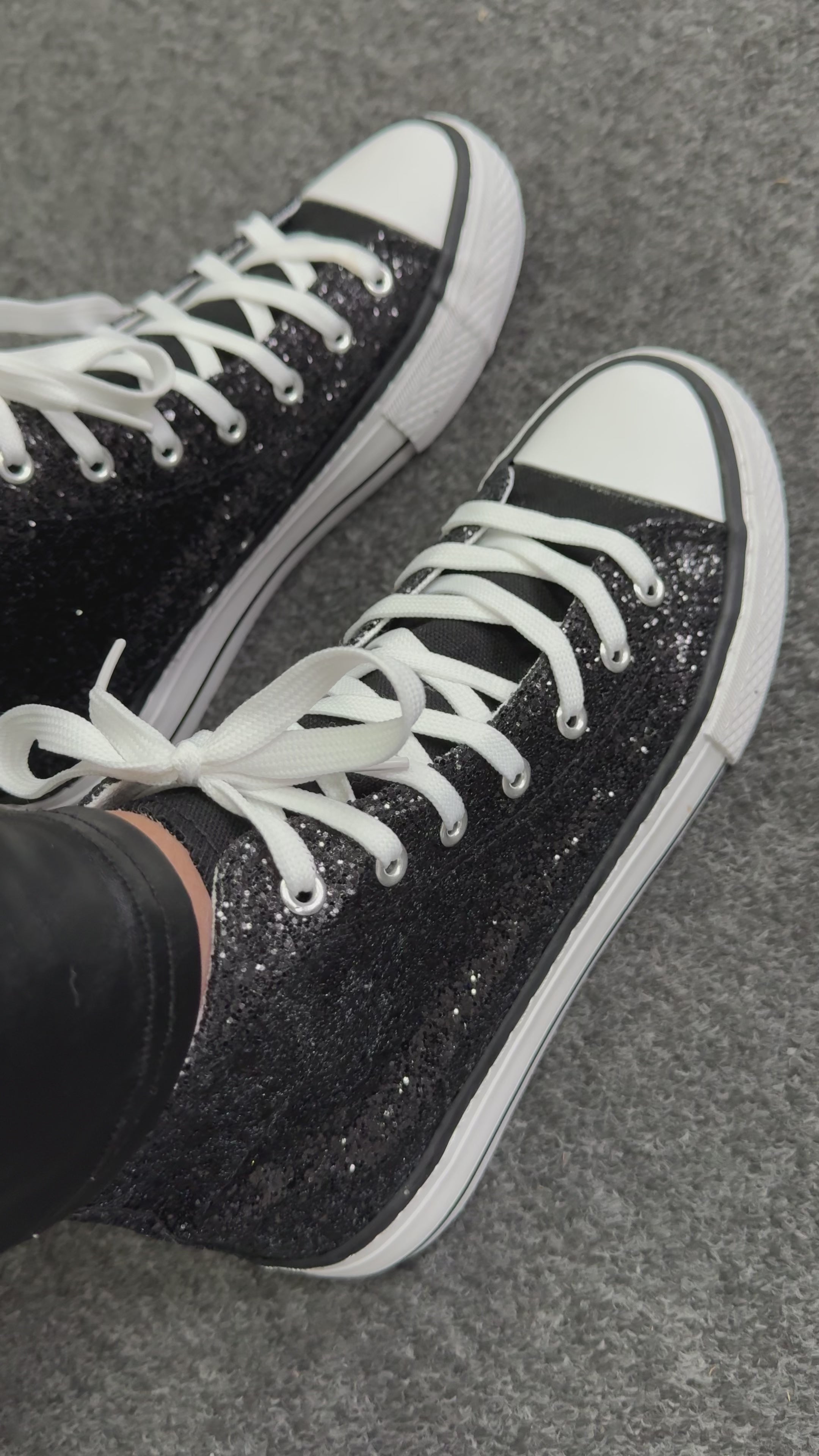 Yuna Sequin Detail Low Top Trainers