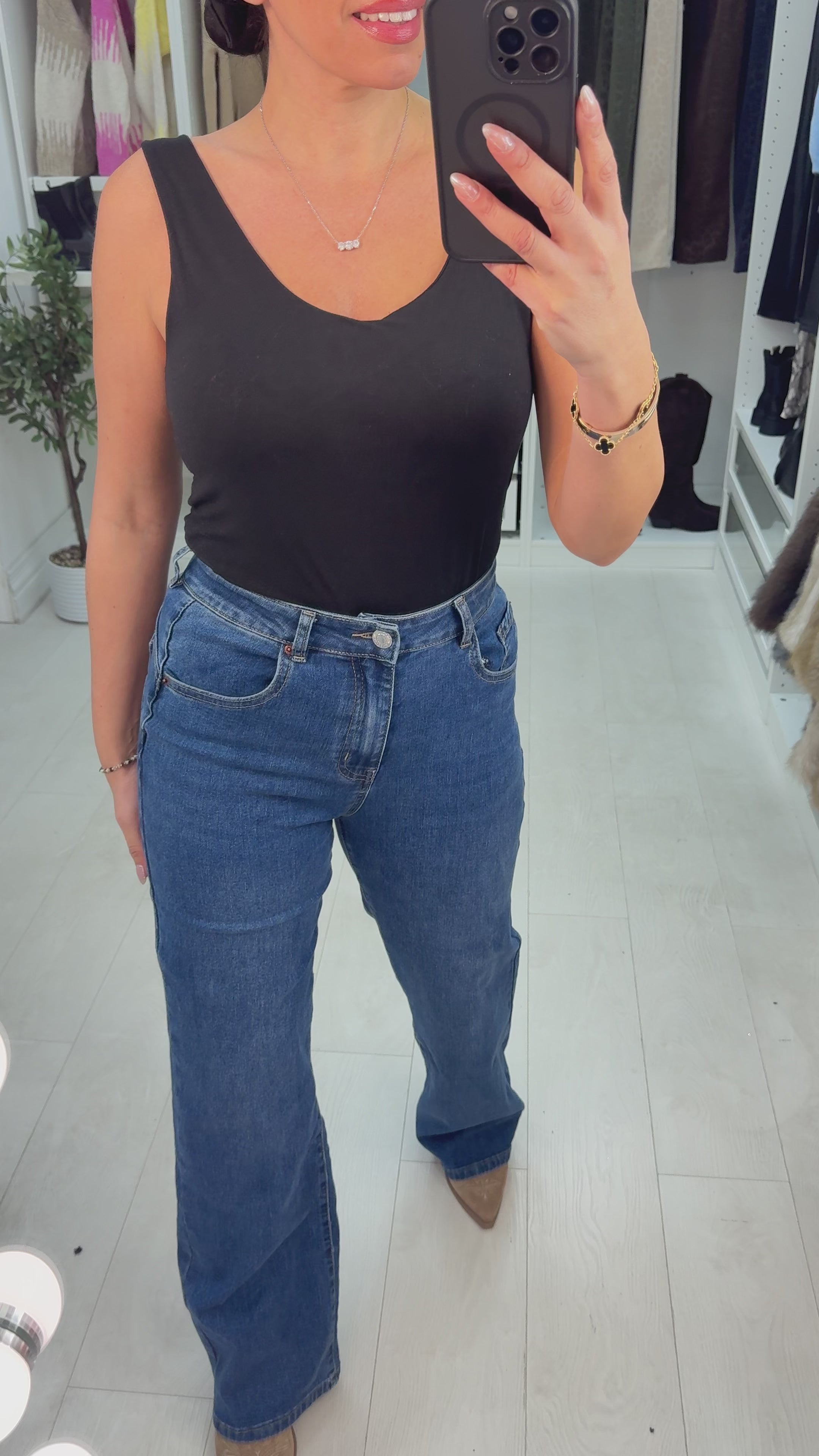 Noreen High Waisted Wide Leg Jeans