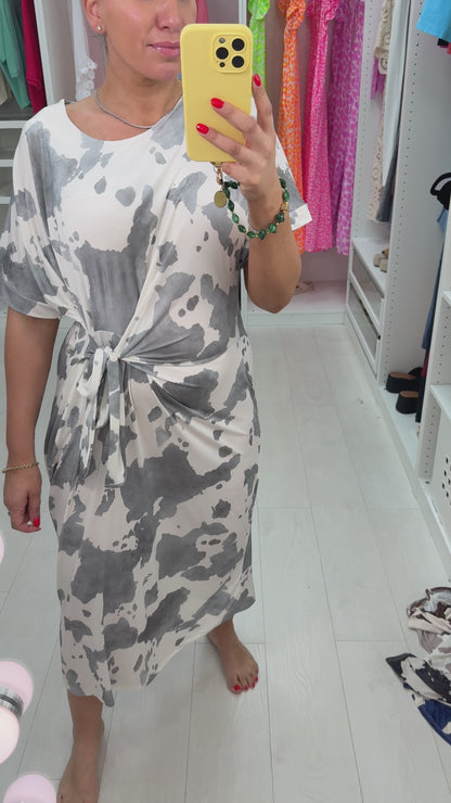 Naya Tie Front Midi Dress