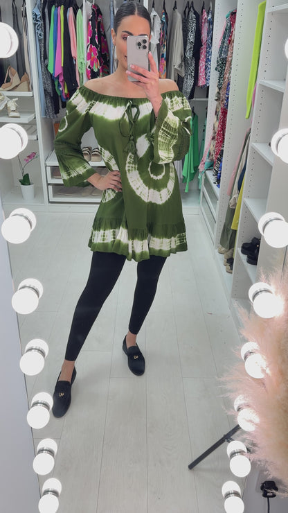 Tiliana Tie Dye Bardot Tunic