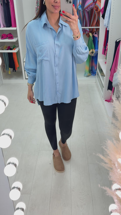 Sueno Plain Oversized Shirt