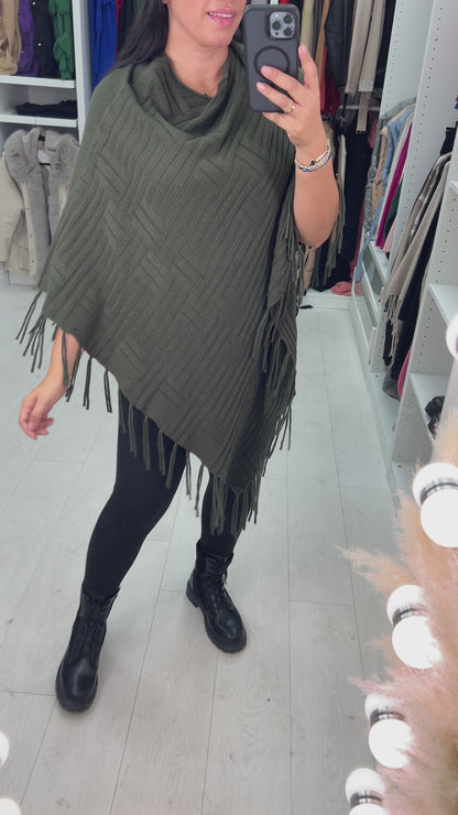 Colette Squared Tassel Poncho
