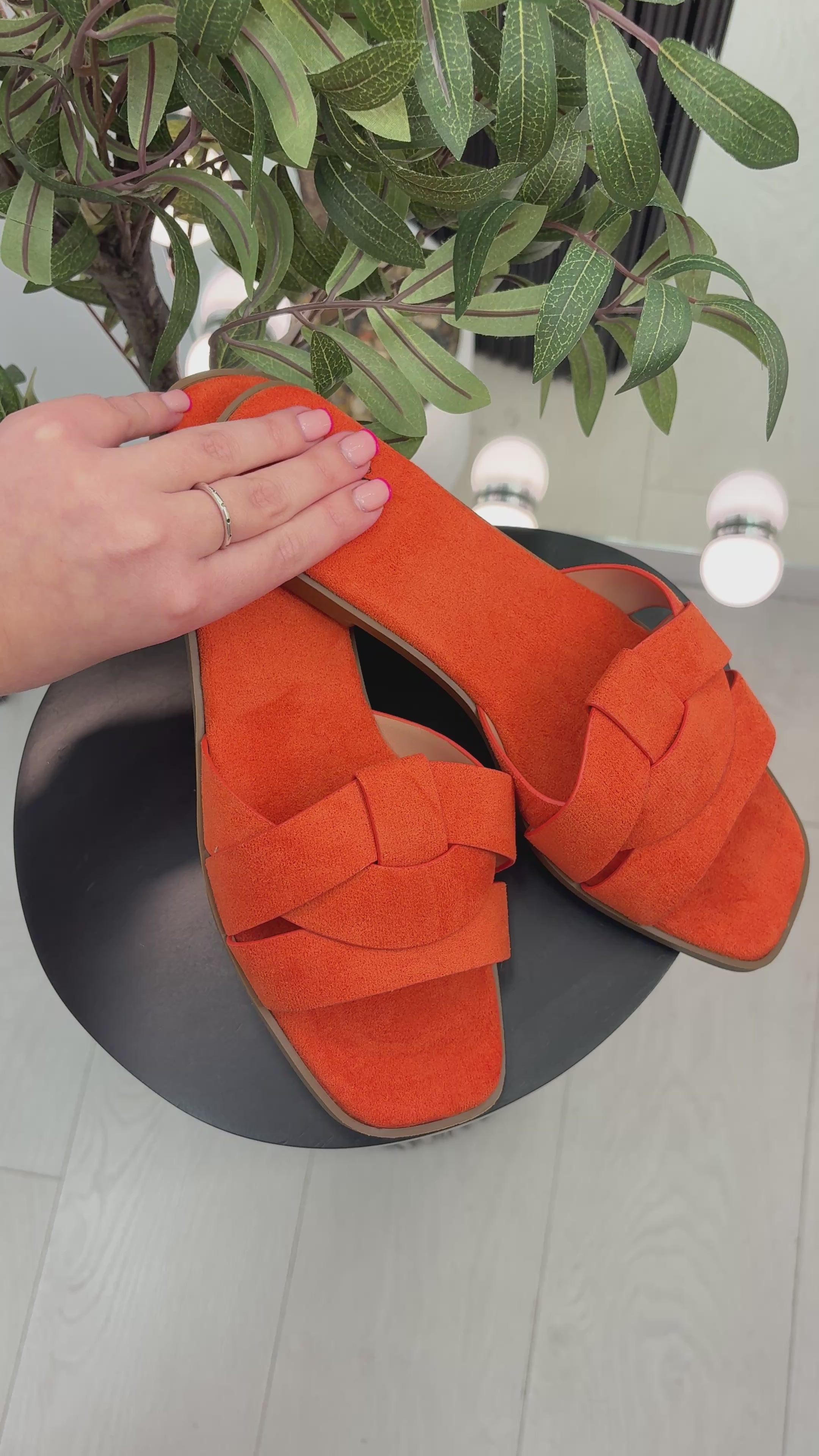 Khloe Faux Suede Flat Sliders