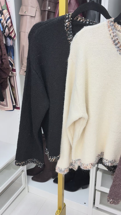 Ilana Plain Super Soft Stitched Hem Detail Jumper