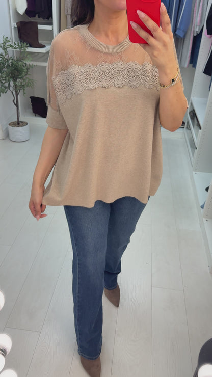 Ellowyn Lace Detailed Knit Top
