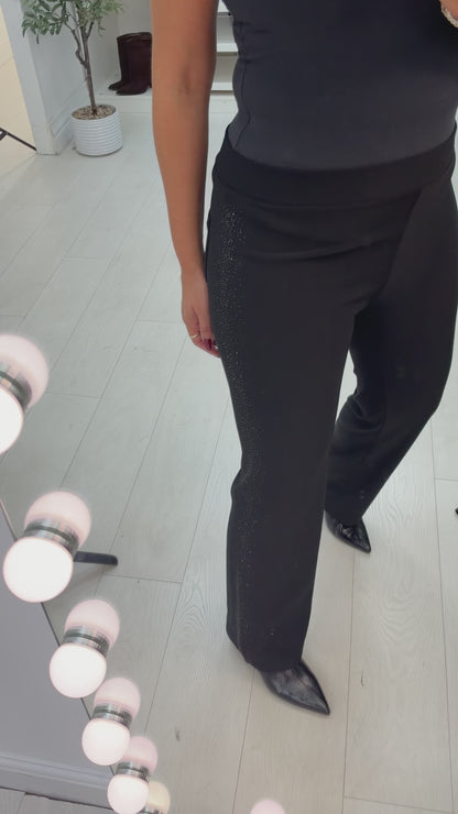 Perri Plain Embellished Side Stripe Trousers