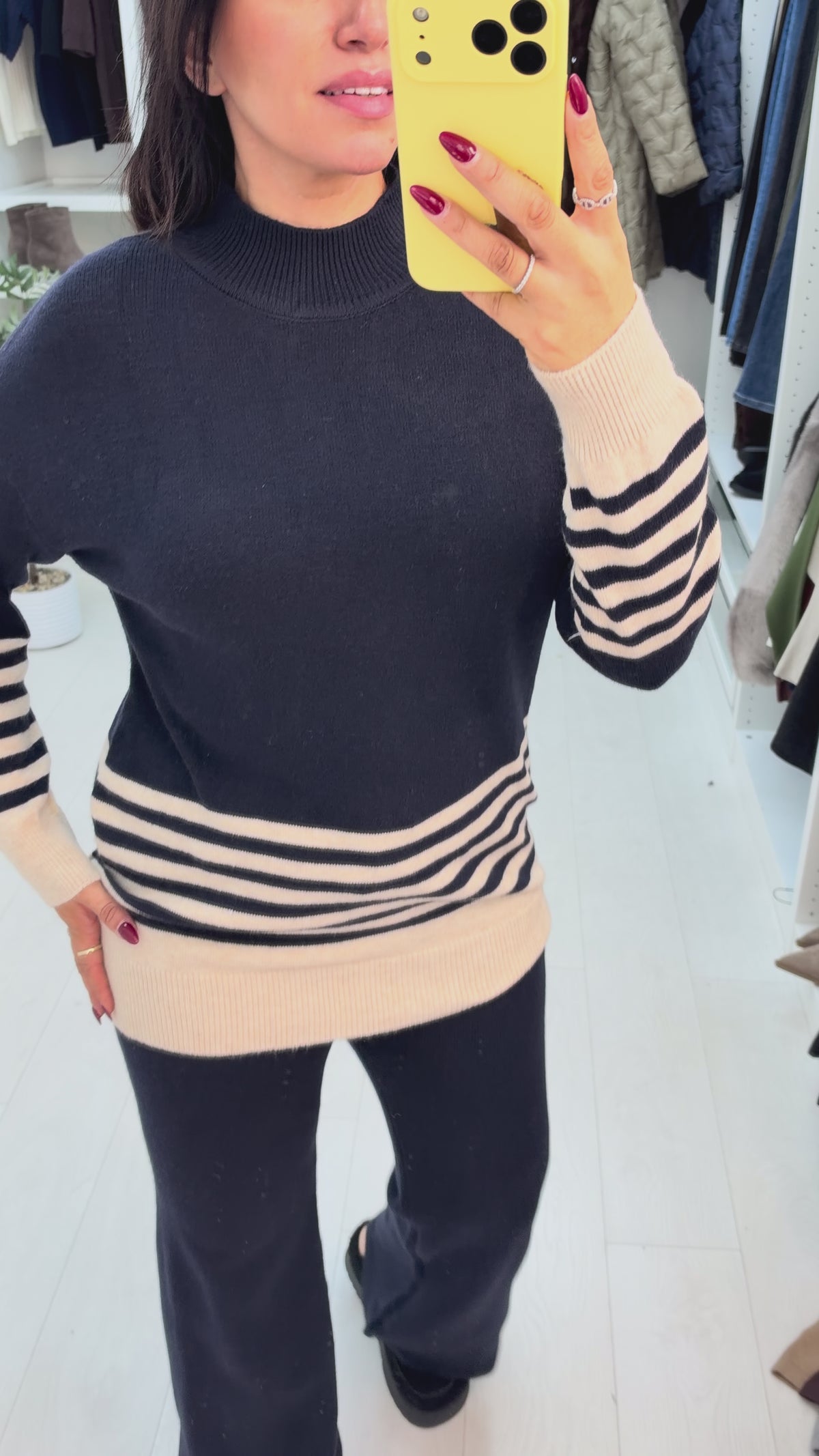 Isella Colour Block Hem Loungewear Set