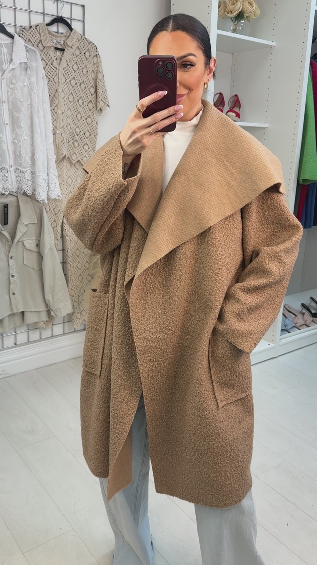 Damina Boucle Waterfall Jacket