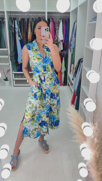 Parmis Sleeveless Smock Midi Dress