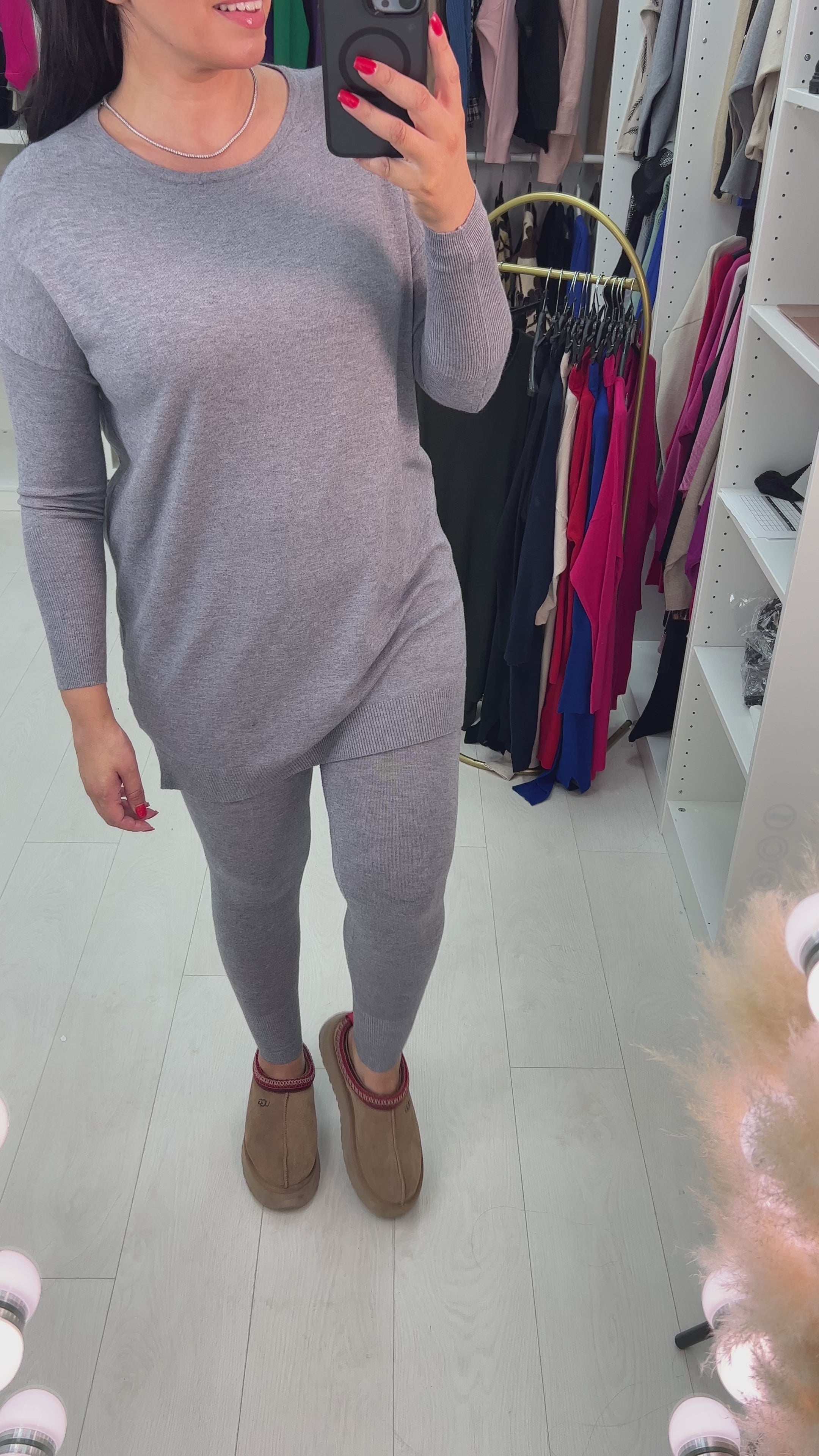 Irene Plain Knitted Loungewear Set