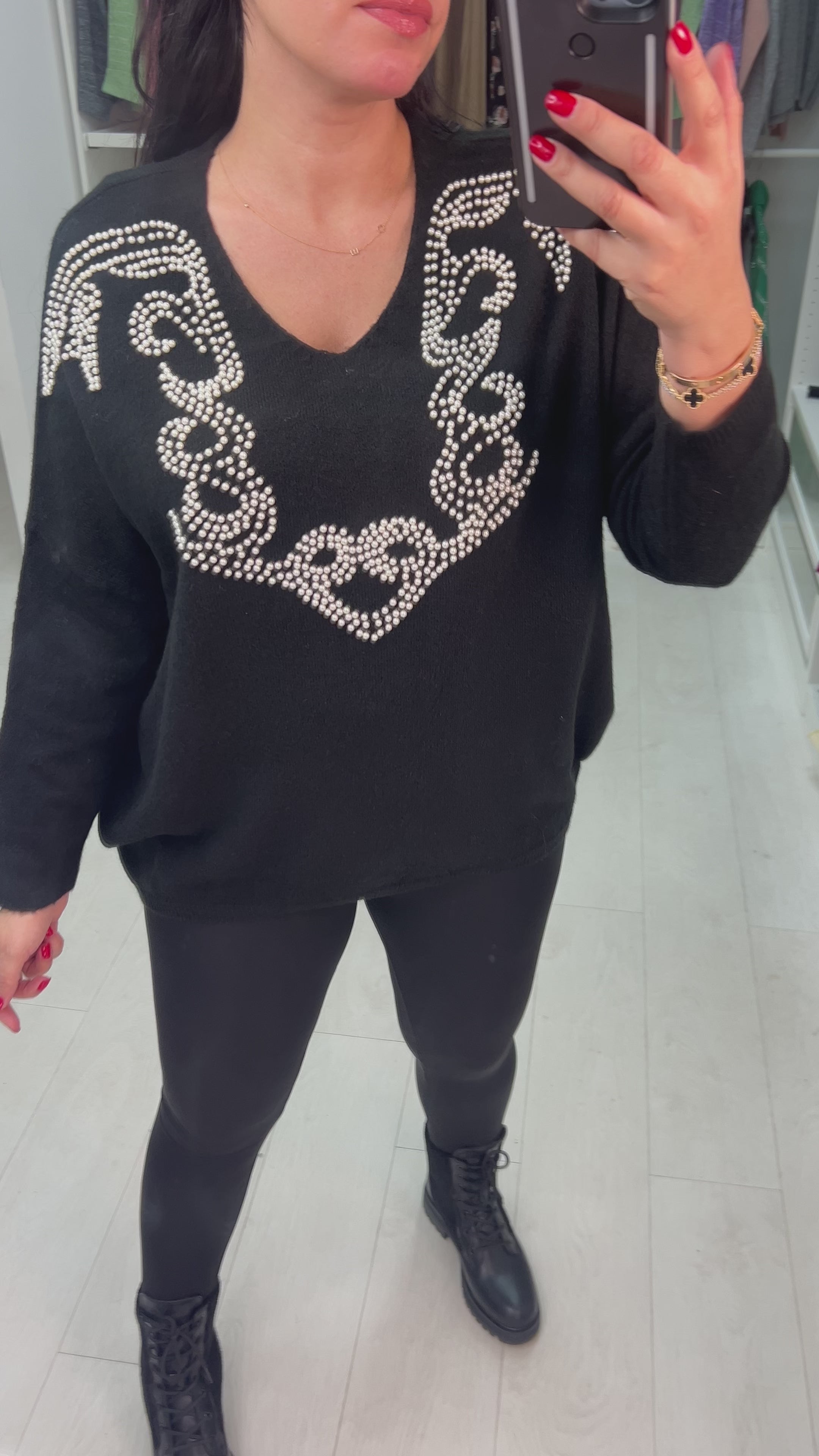 Elliz Pearl Detail Supersoft Jumper