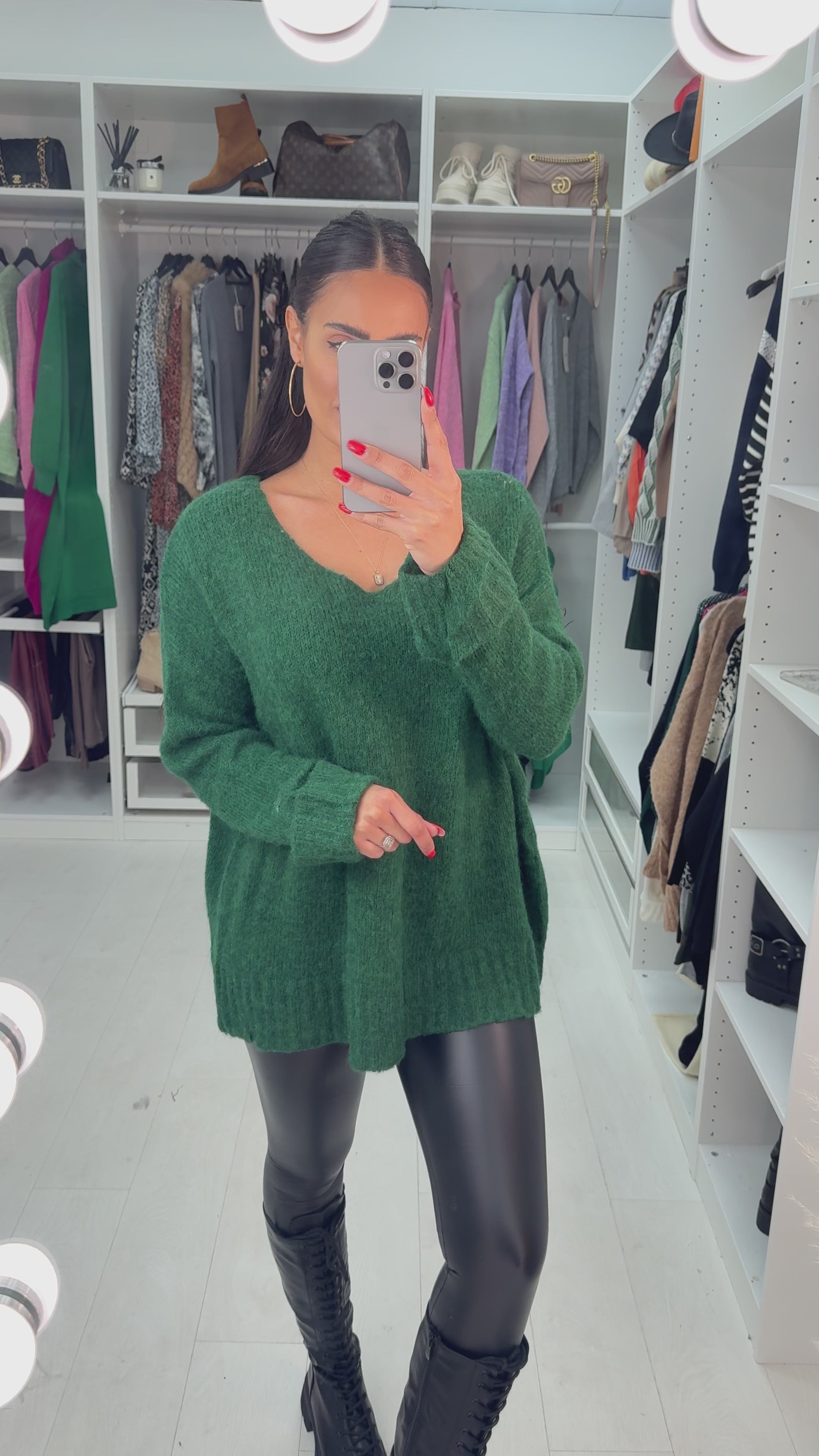 Justice Faux Fur Effect Rib Jumper