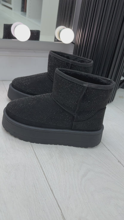 Francesca Diamante Platform Ankle Boots