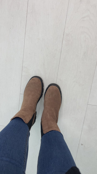 Annika Faux Suede Calf Boots