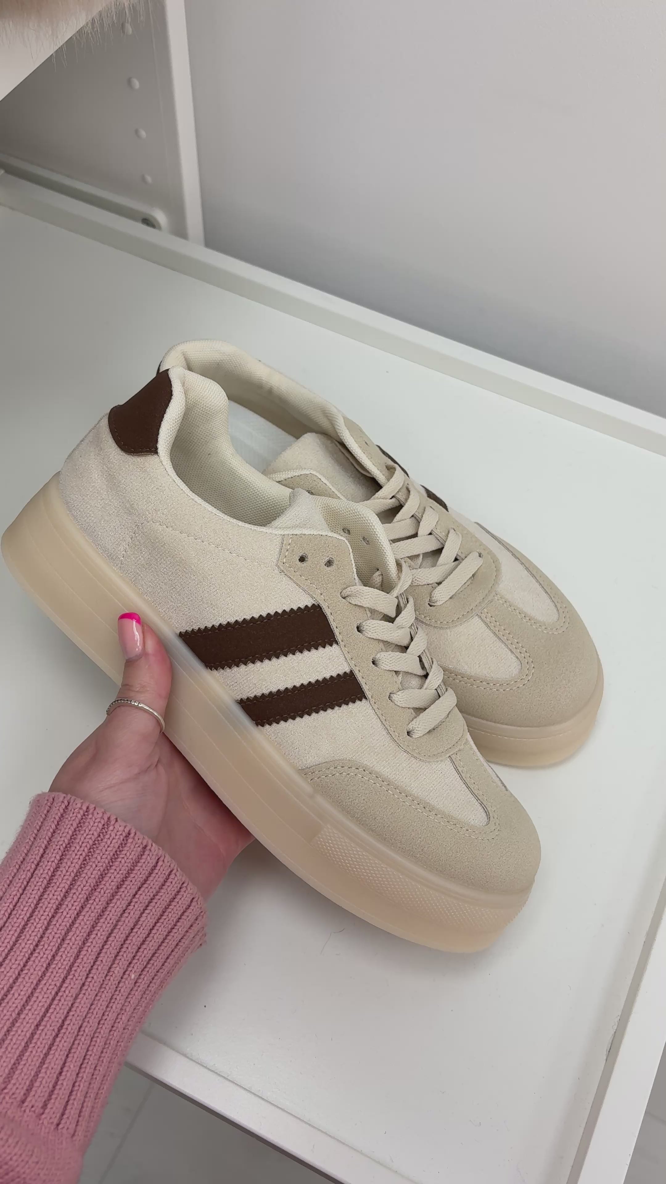 Allie Faux Suede Platform Trainers