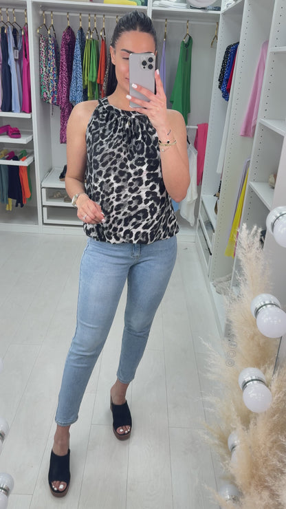 Shae Sleeveless Leopard Top