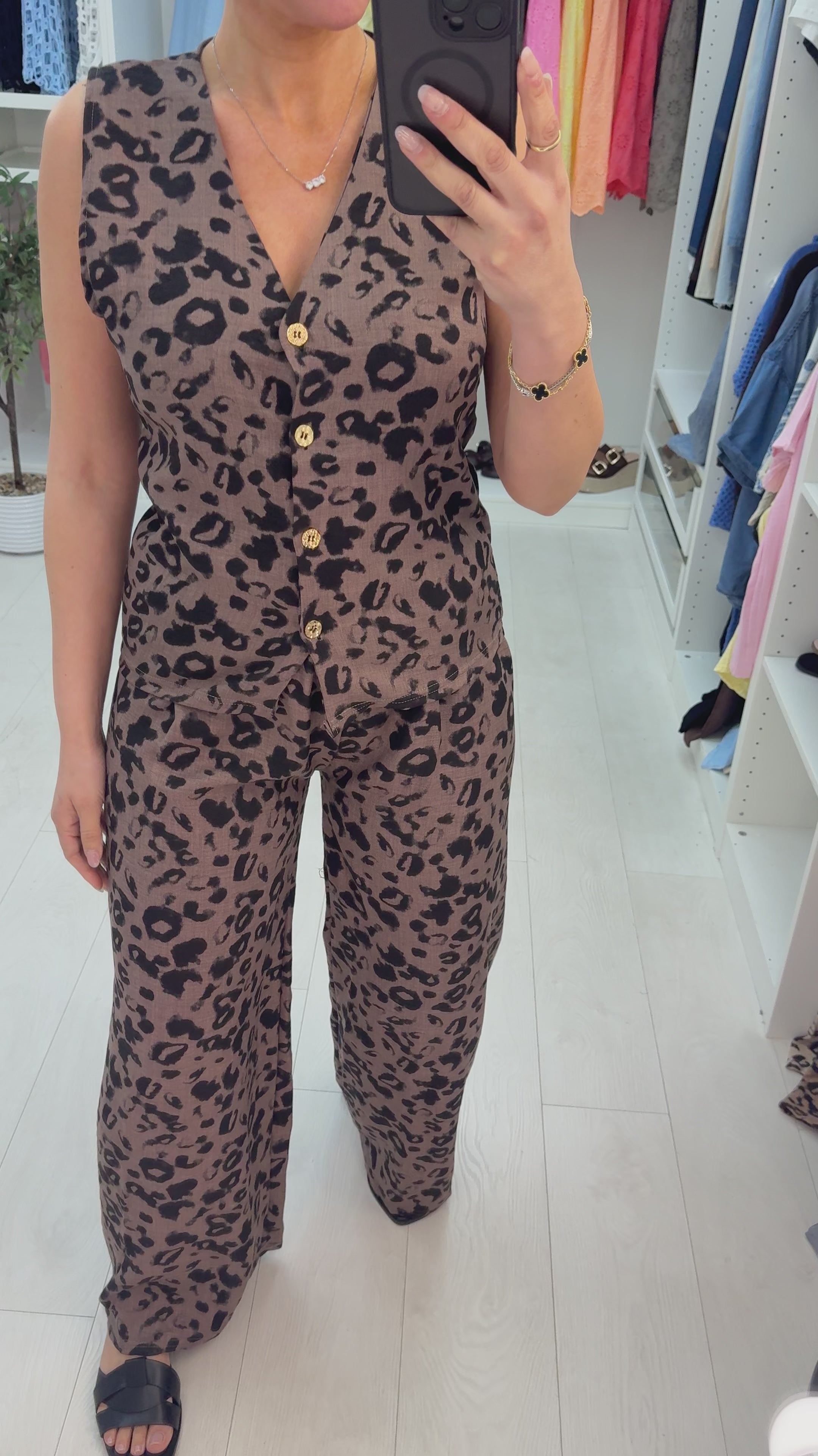 Oslo Leopard Print Sleeveless Co-Ord Set