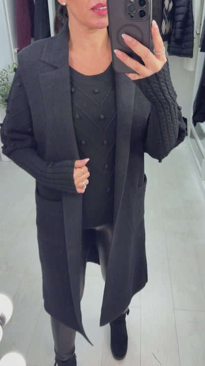 Talia Plain Open Front Knitted Gilet