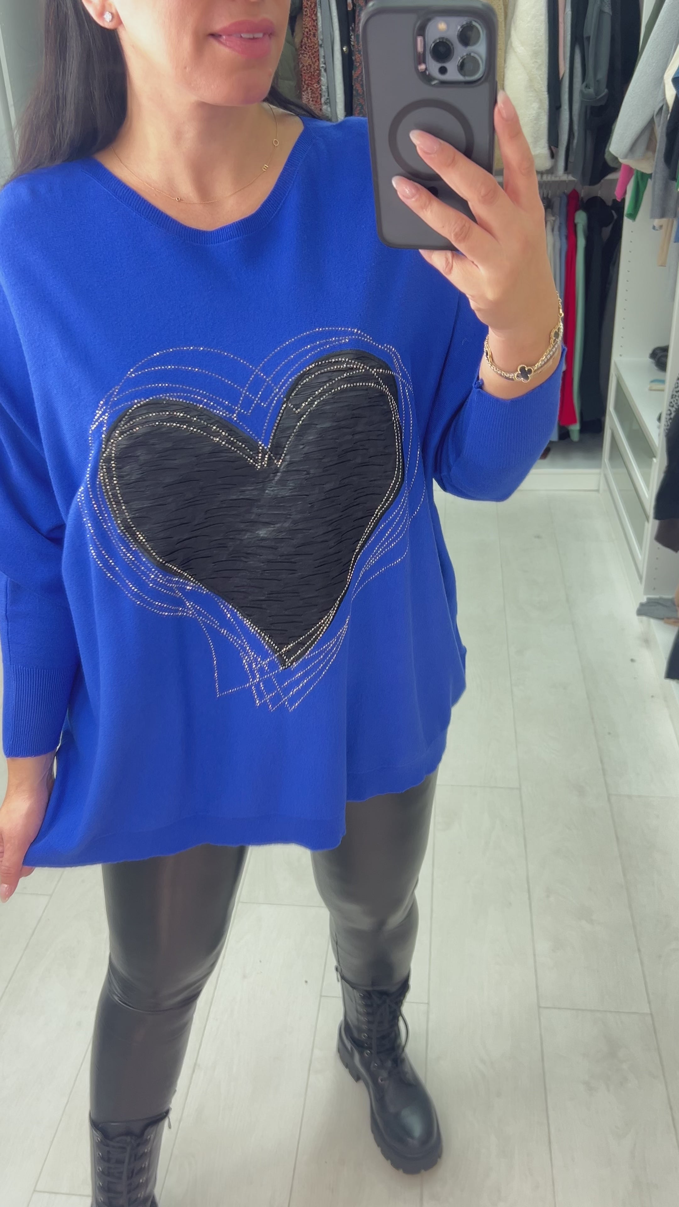 Shiloh Heart Design Knit Jumper