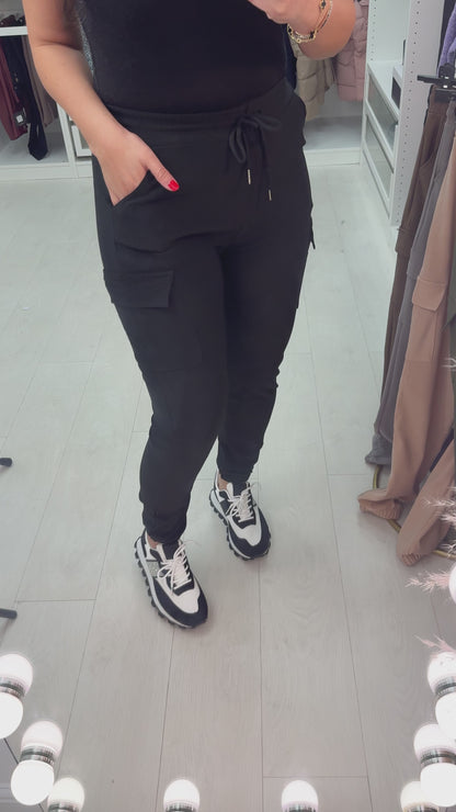 Maida Jersey Stretch Cargo Trousers