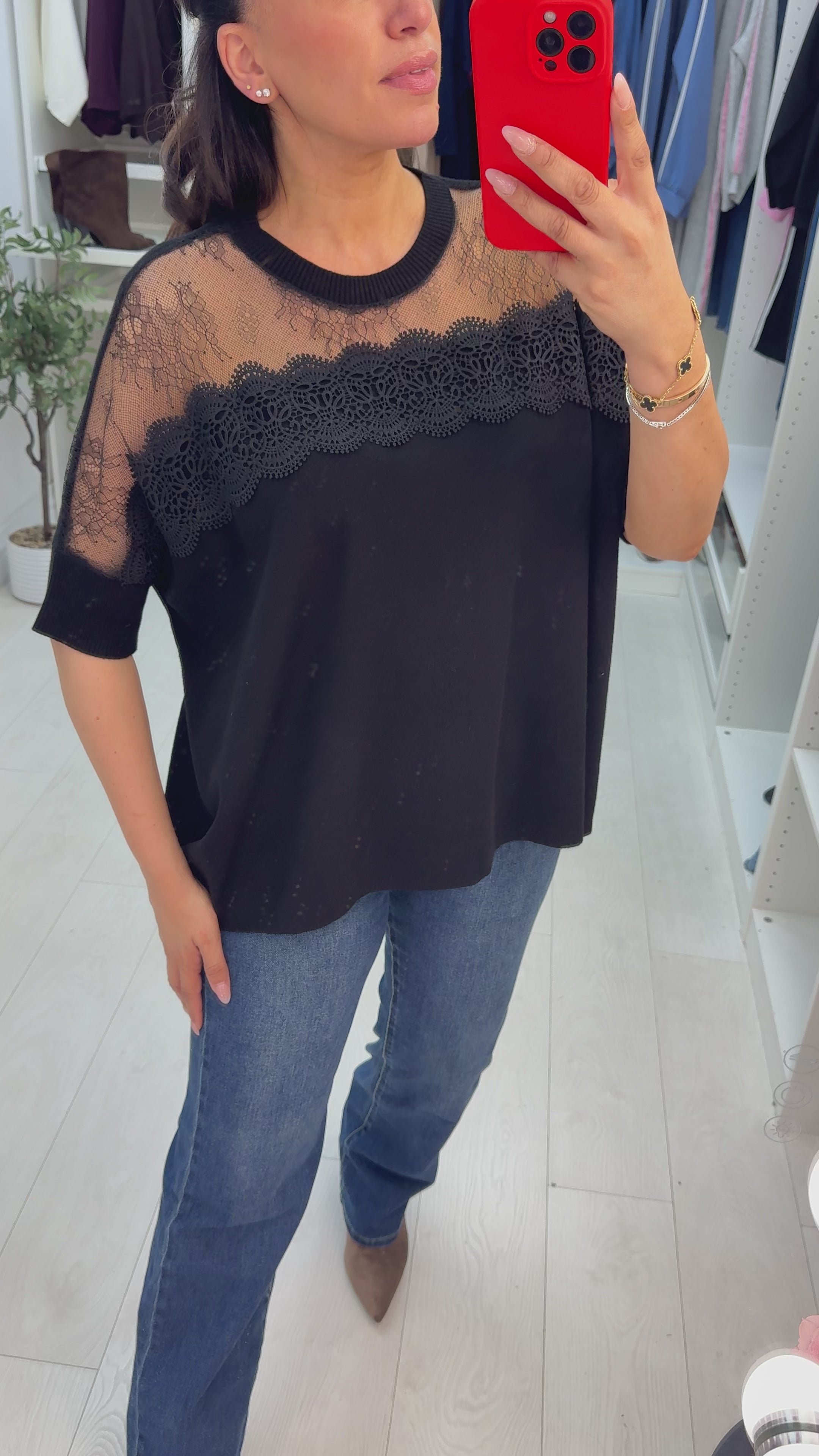 Ellowyn Lace Detailed Knit Top
