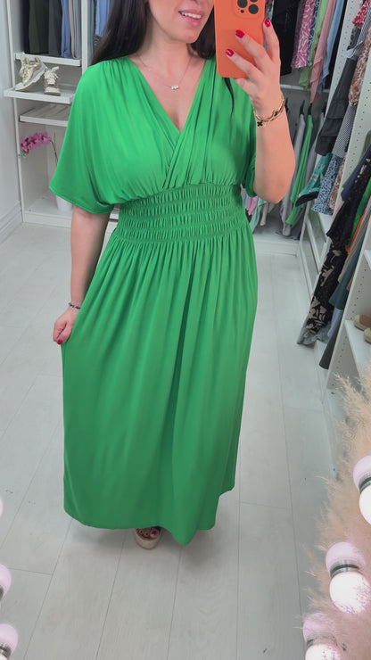 Ileyna Plain Elasticated Waist Maxi Dress