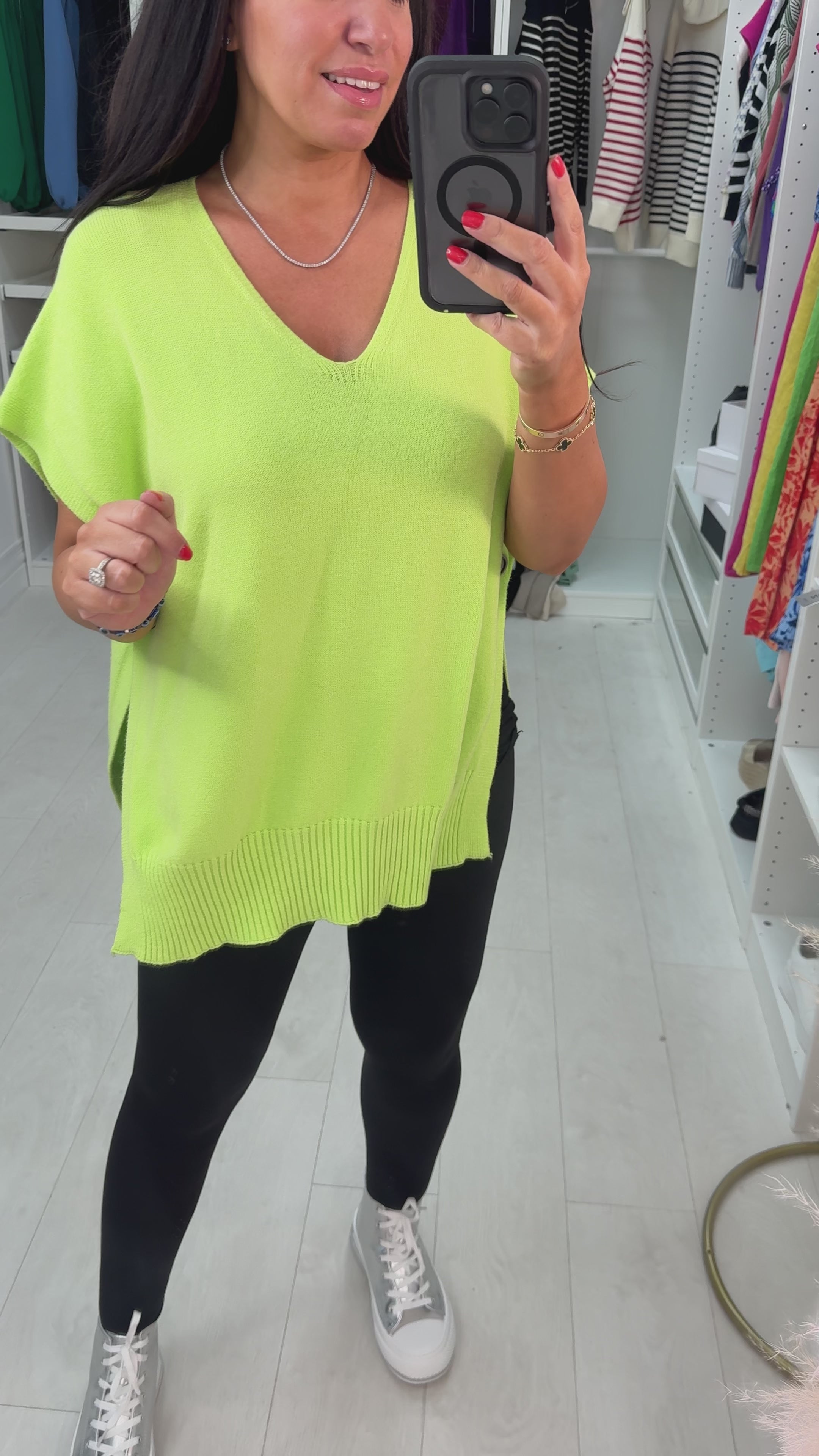 Load video: Kimberly Side Button Poncho Jumper