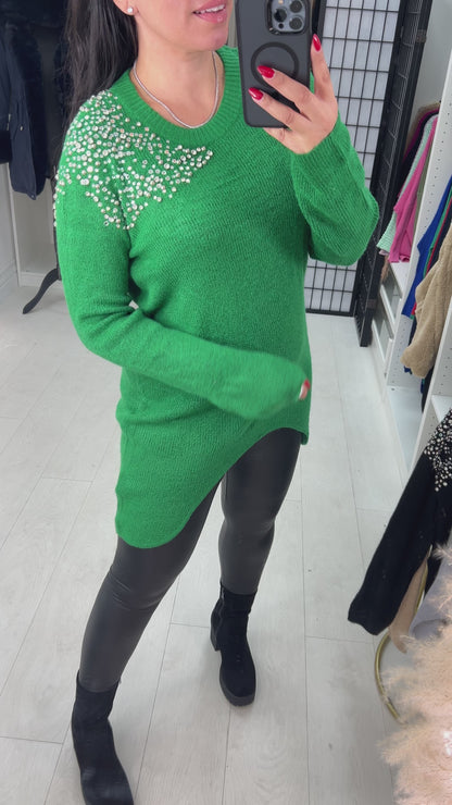 Alita Silver Star Gem Sparkle Shoulder Jumper