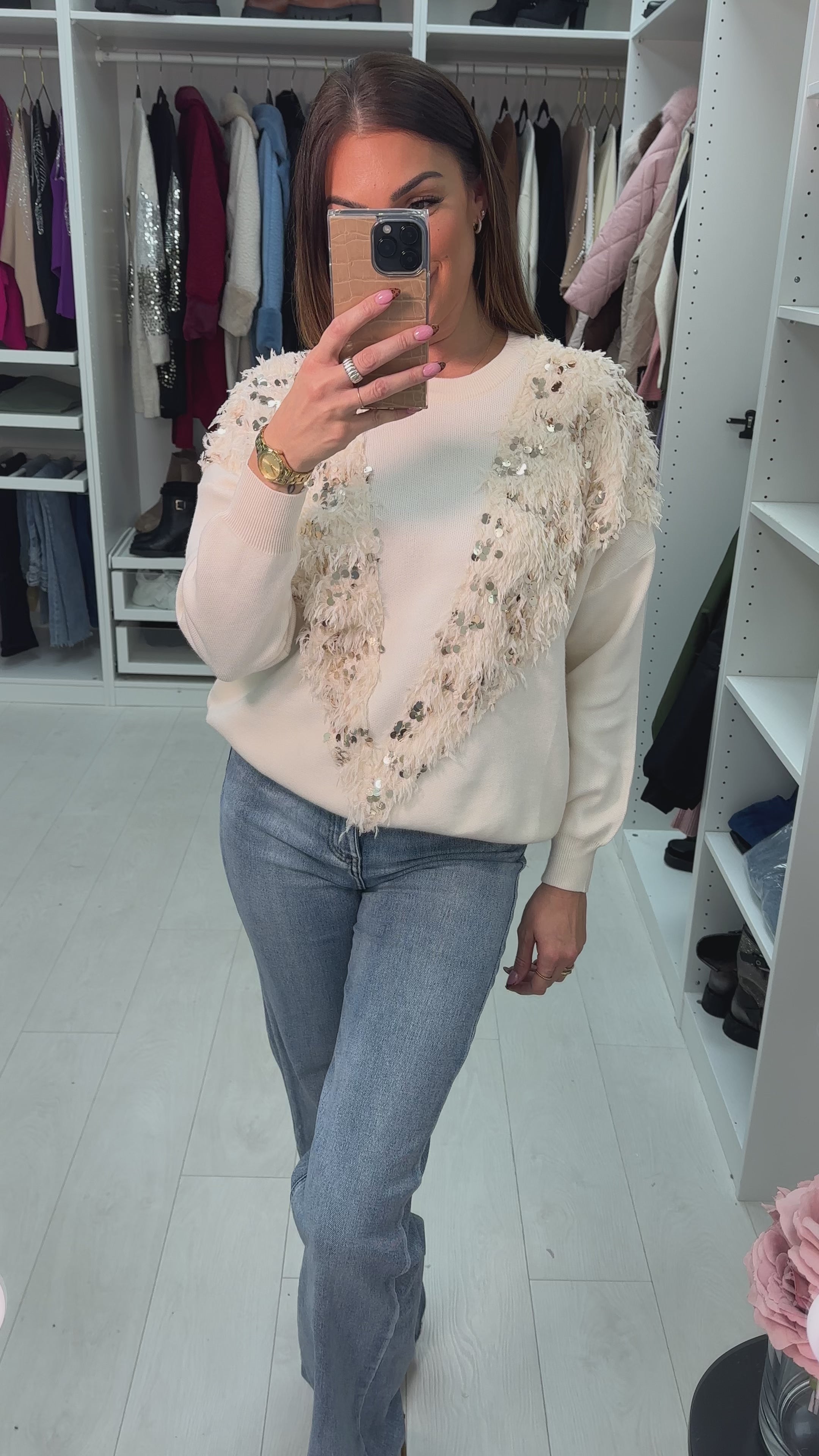 Gabriela Detailed Panel Knit jumper