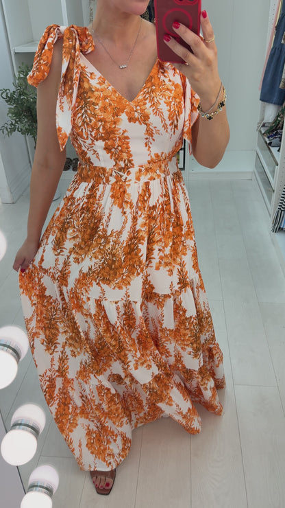 Fenella Floral Cut-Out Side Maxi Dress