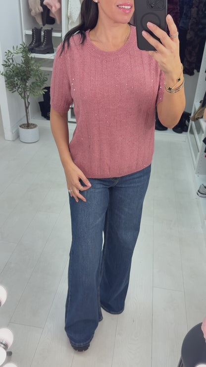 Alanis Sequin Fine Knit Jumper
