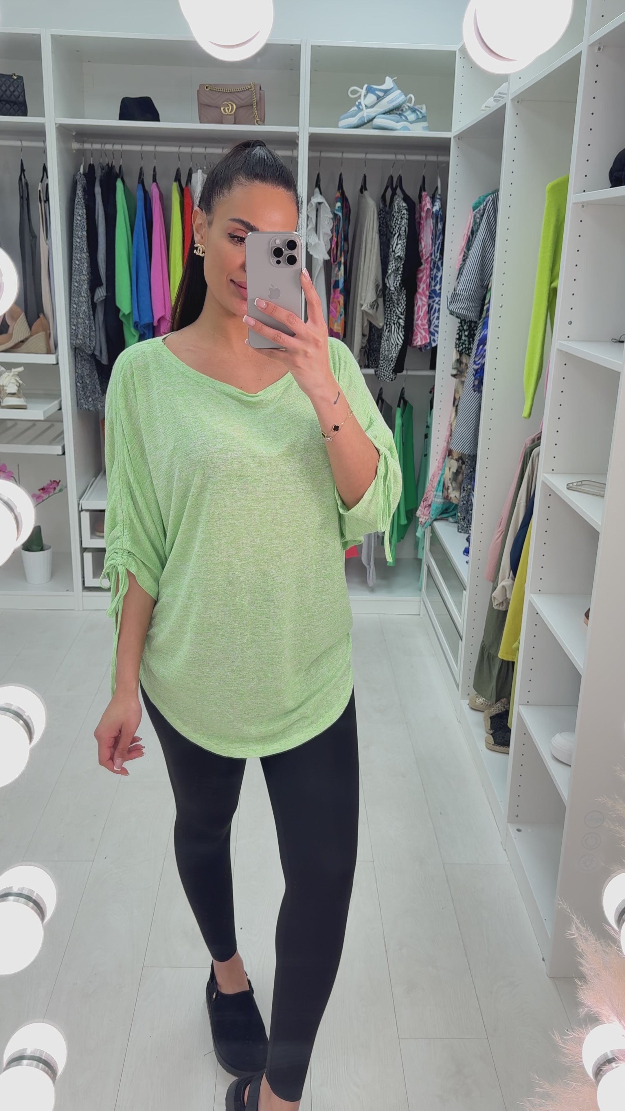 Adara Drawstring Sleeve Top