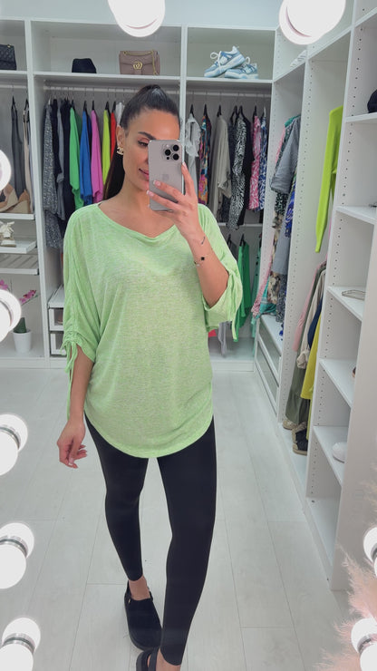 Adara Drawstring Sleeve Top