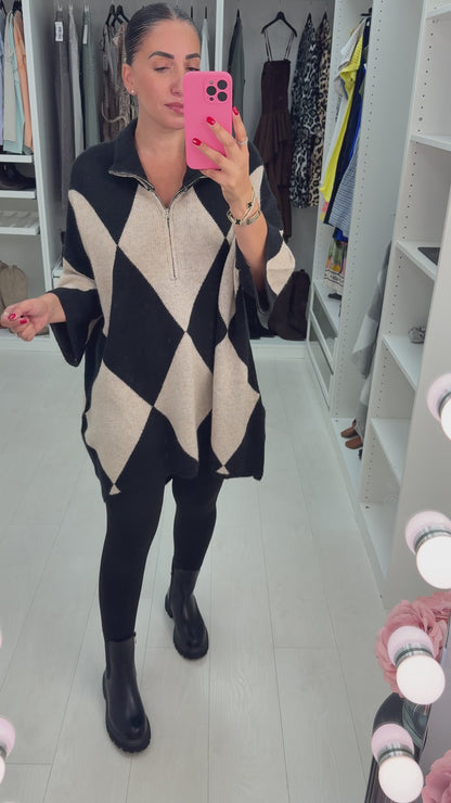 Laia Colour Block Super Soft Oversized Jumper