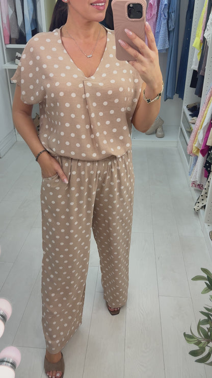 Keira Polka Dot Loose Fit Co-Ord Set