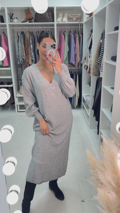 Dani V Neck Maxi Knit Dress