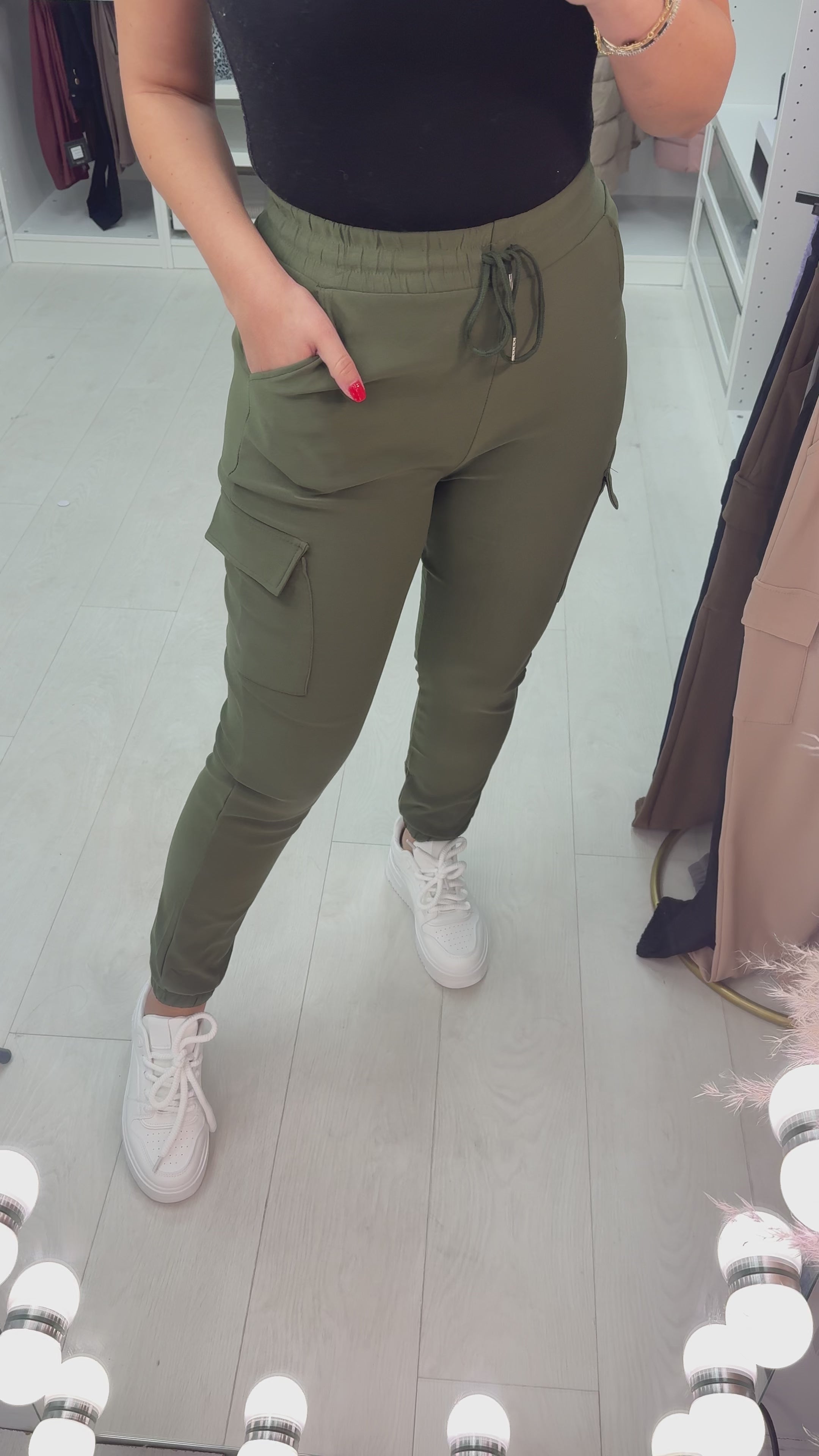 Maida Jersey Stretch Cargo Trousers