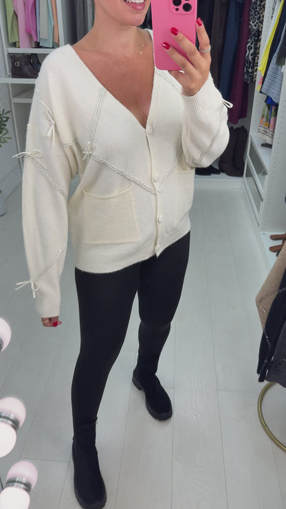 Jayde Bow Detail Super Soft Cardigan