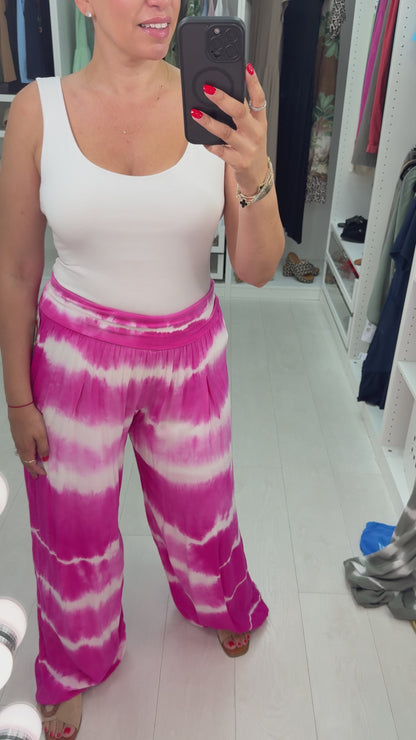 Mocha Oversized Wide Leg Tie Dye Hareems