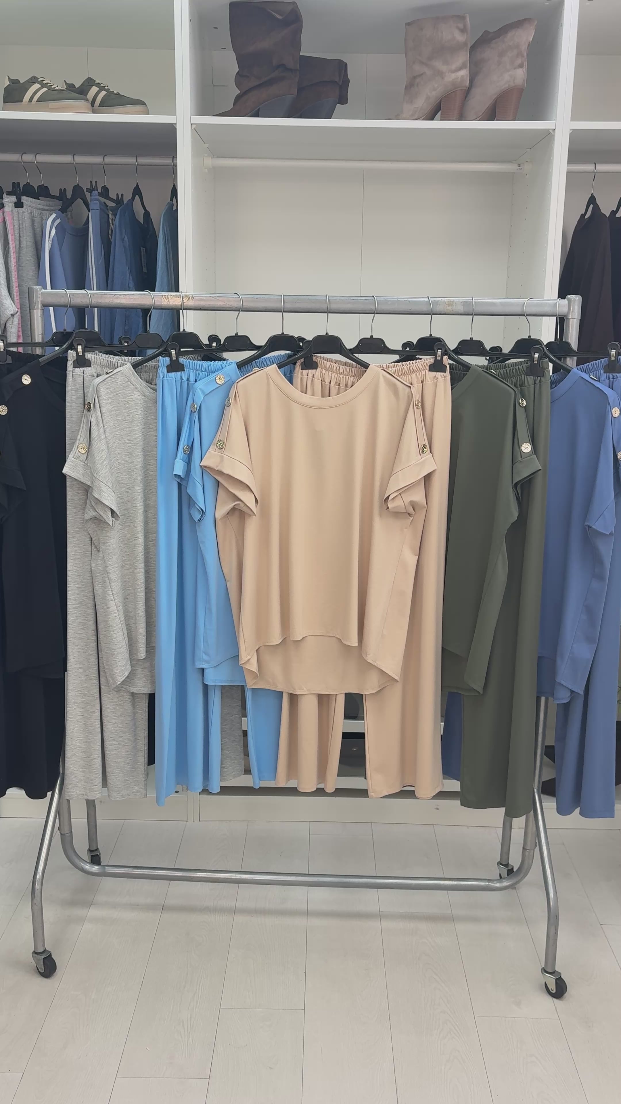 Natalia Plain Button Detailed Loungewear Set