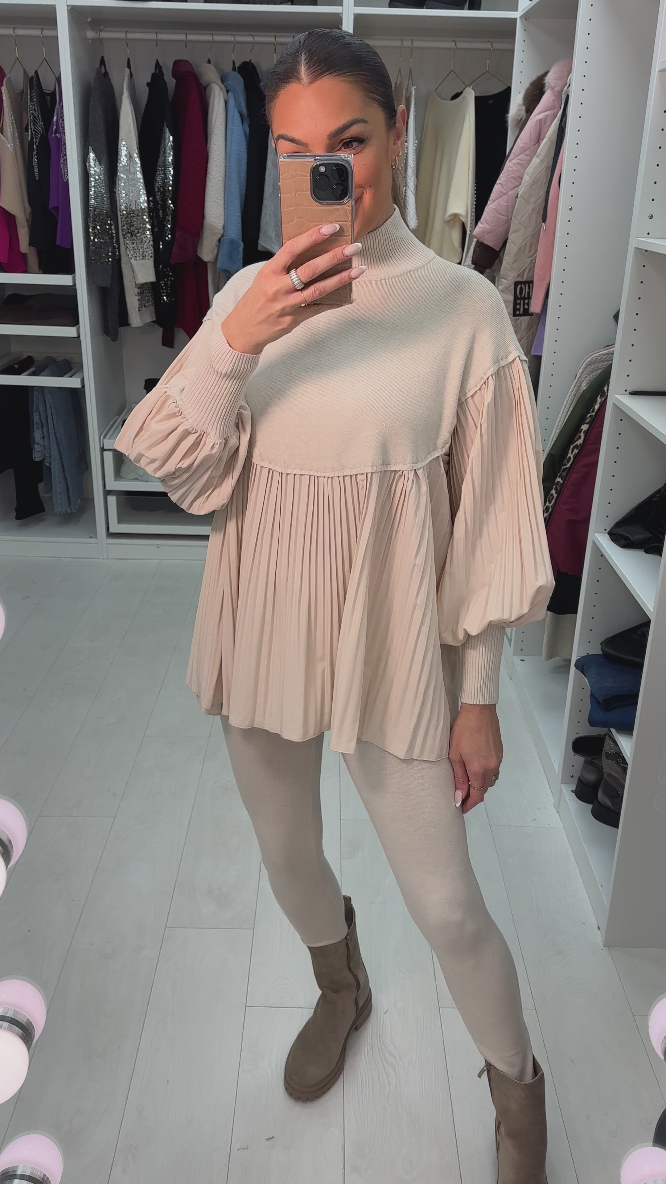 Load video: Harriet 2 In 1 Blouse Loungewear Set