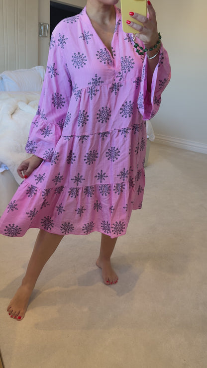 Emory V-Neck Smock Dress