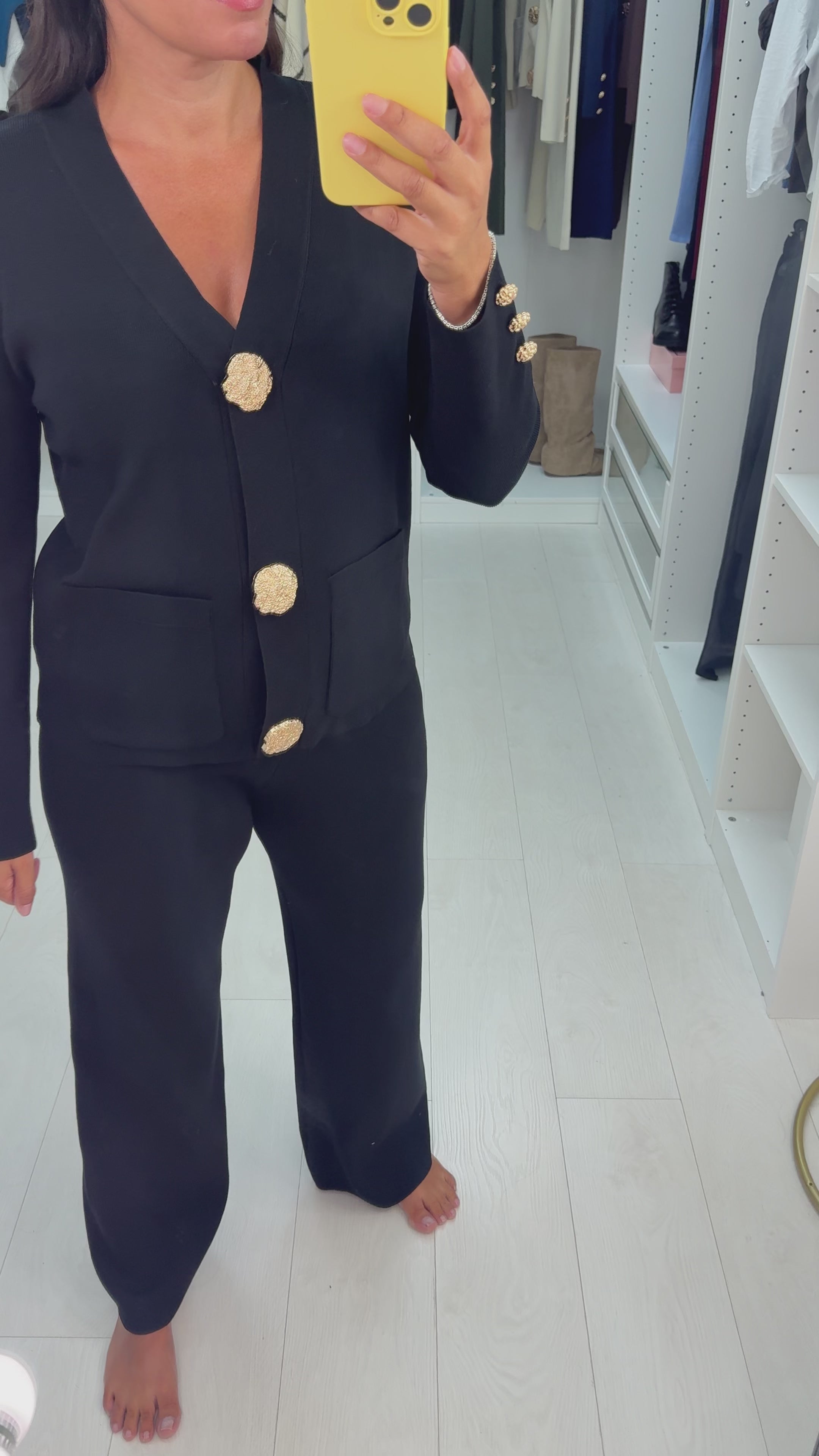 Yasminda Plain Statement Button Front Co-Ord Set