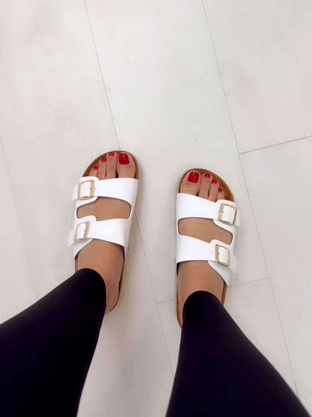 Load video: Nolan Double Buckle Platform Sliders